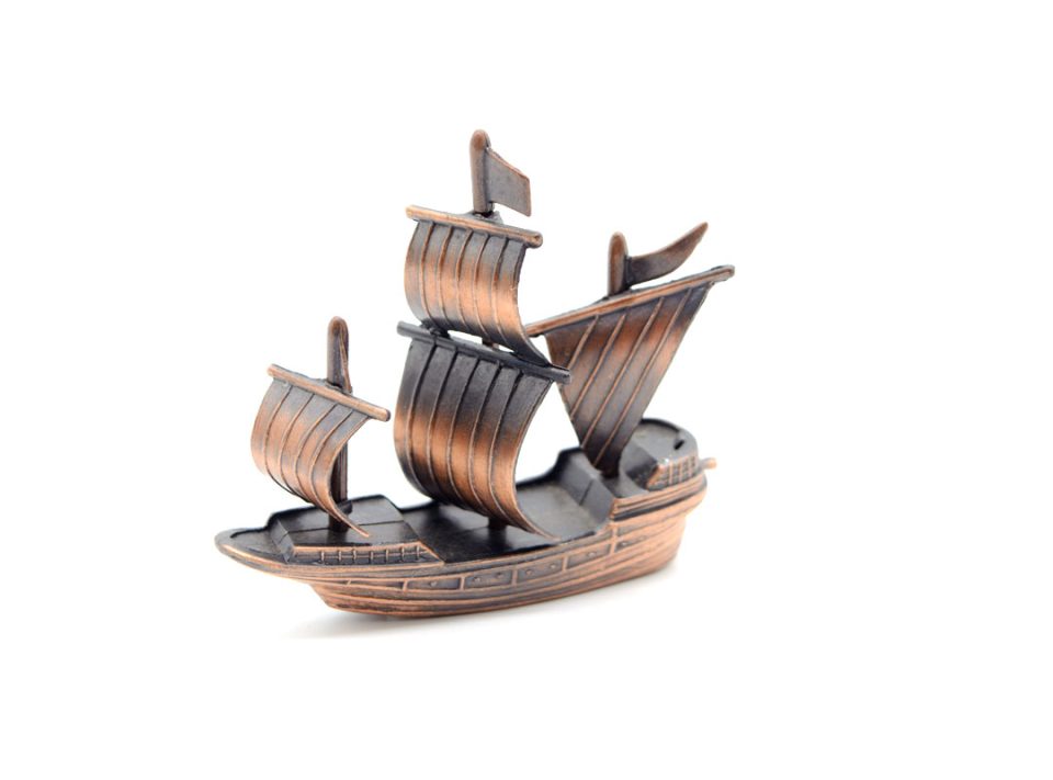 Boat sharpener, metallic in bronze color