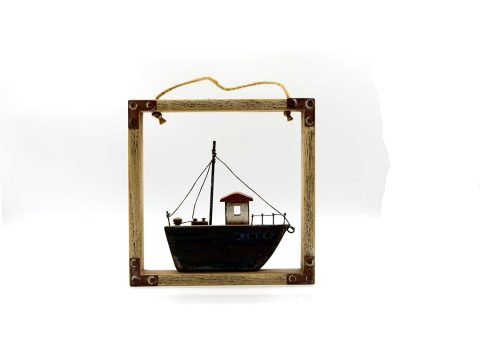 Handmade wooden and wall and table boat