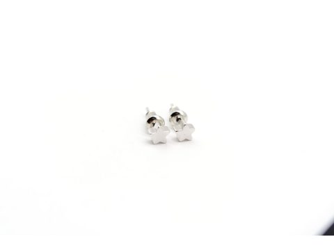 Stud earrings made of silver 925, star, in silver color.