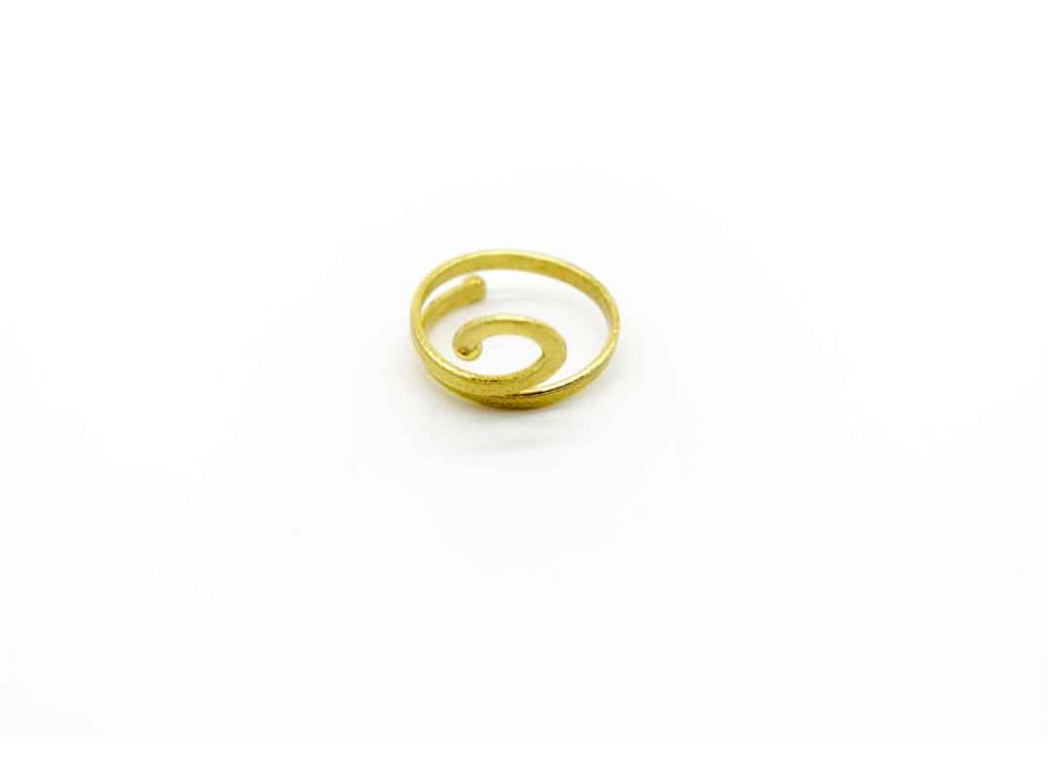 Handmade brass ring small turned.