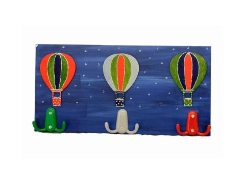 Handmade children's wall hanger blue with balloons