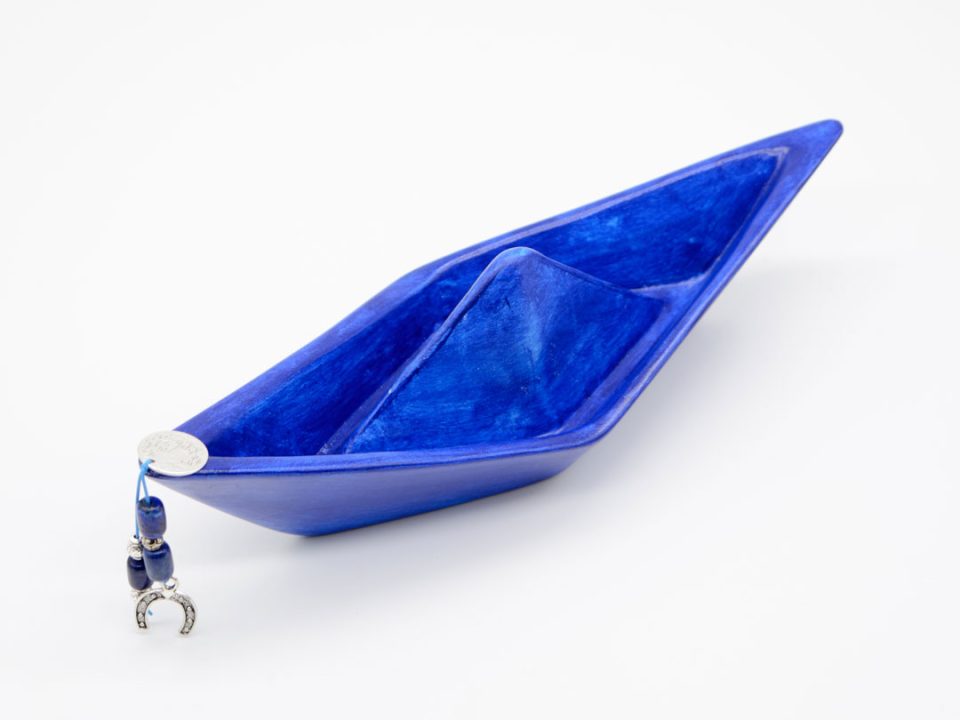 Handmade ceramic boat large