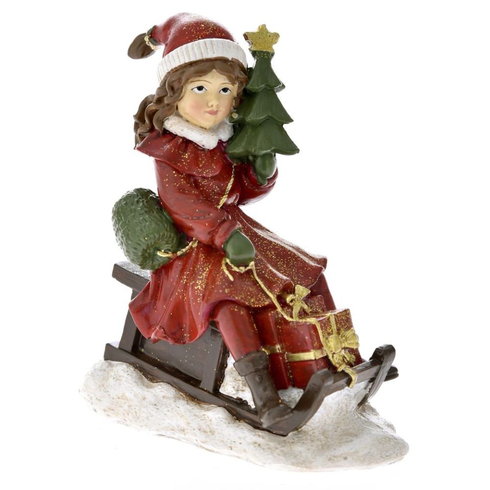 Girl in a sleigh