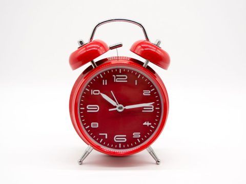 Big red alarm clock