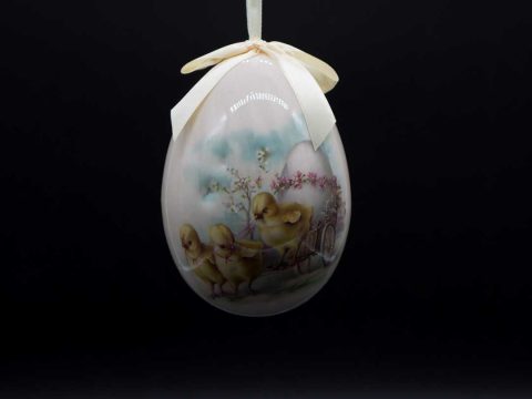 Product Decorative plastic egg, large, hanging, with chickens 3