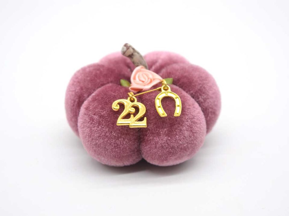 Handmade decorative pumpkin mini charm, from velvet to rotten apple