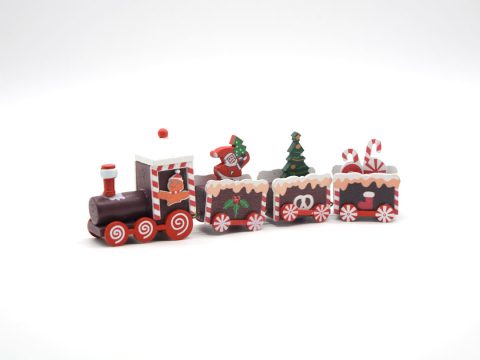 Handmade decorative brown-red train