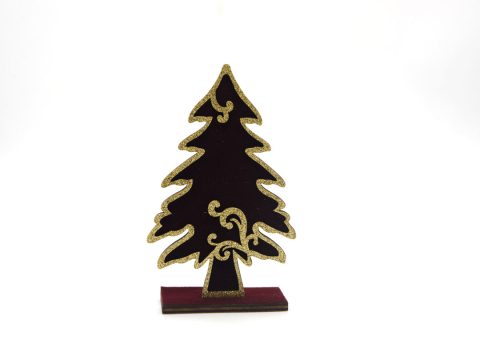 Handmade Christmas decorative burgundy tree